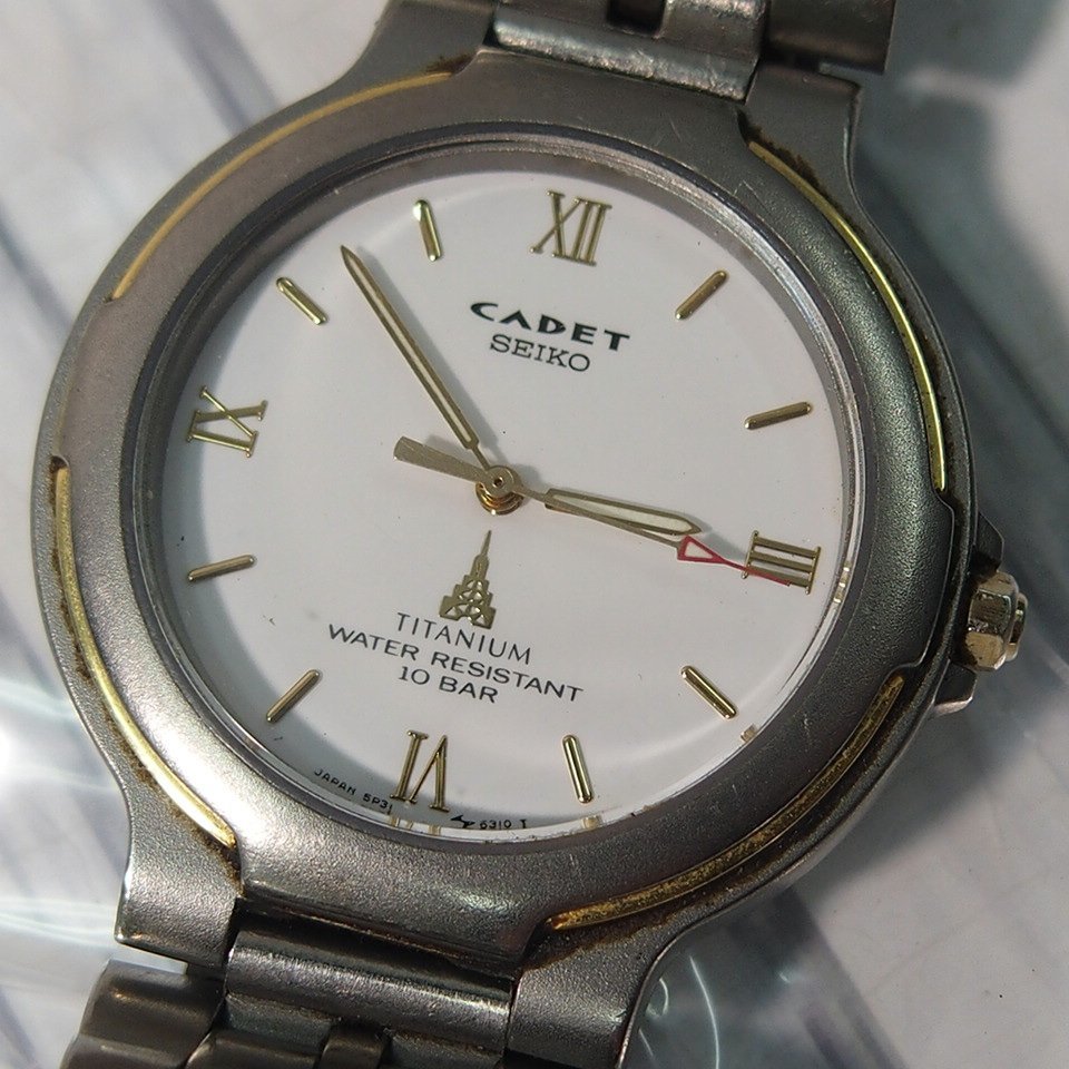 m002 E1【13 SEIKO CADET TITANIUM セイコー カデット チタン 腕時計 