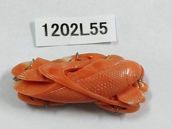 珊瑚サンゴ、 帯留、彫刻重约25g、 帯留 - 本珊瑚 Yahoo!オークション サンゴ 古美術ささき 「帯留め 珊瑚