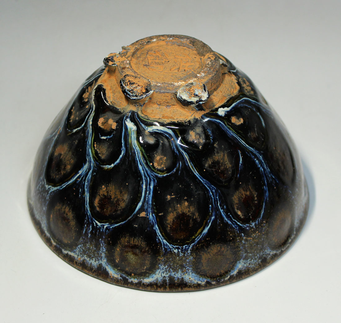 中国　窯変　天目茶碗　時代箱付　N　6511 中国 窯変 天目茶碗 時代箱付 N 6511 中国 窯変 天目茶碗 時代