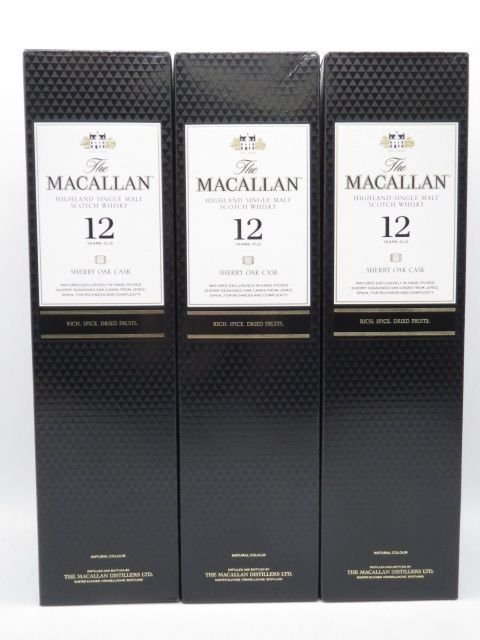 【本物保証，最新作】 未開栓 洋酒 マッカラン 12年 シェリーオークカスク THE MACALLAN CHERRY OAK CASK 700ml 40% 3本セット(スコッチ)｜売買されたオークション情報、yahooの商品情報をアーカイブ公開 - オークファン スコッチ
