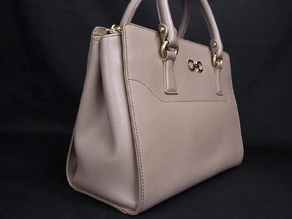 Ferragamo フェラガモ ガンチーニ レザーハンドバッグ グレージュ 