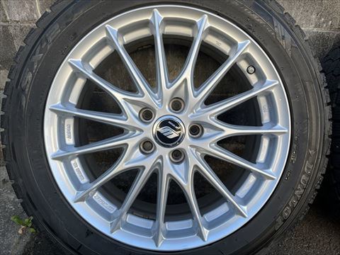 中古 アルミ(WORK 17×7JJ)＆タイヤ（ダンロップ DSX2 225/50R17） 17