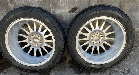 中古 アルミ(WORK 17×7JJ)＆タイヤ（ダンロップ DSX2 225/50R17） 17
