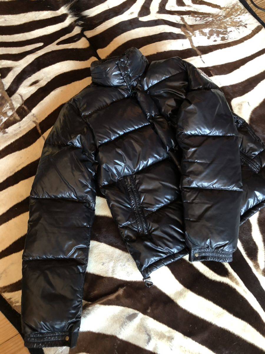 1円スタート10 モンクレール　エベレス MONCLER EVERST ダウンジャケット デカロゴワッペン　廃盤品　本物　黒　ブラック コマずれ モンクレール MONCLER エベレスト HIRAISHIYA PROSHOP フルジップ