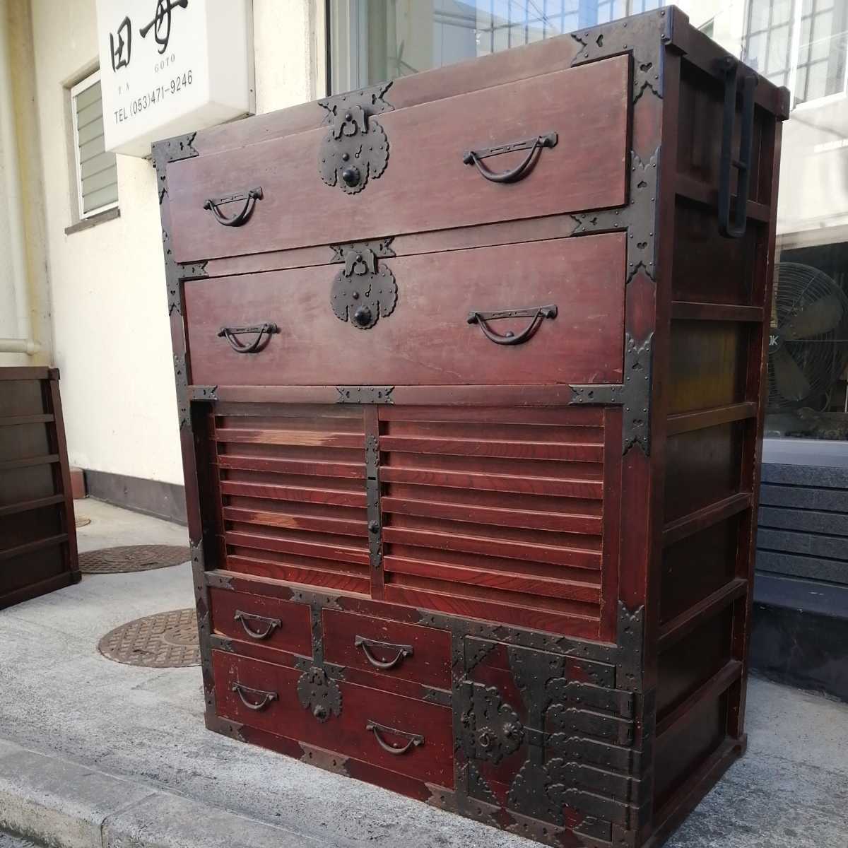 船箪笥 手提げ金庫 古道具 当時物 レトロ 時代箱 【公式通販】
