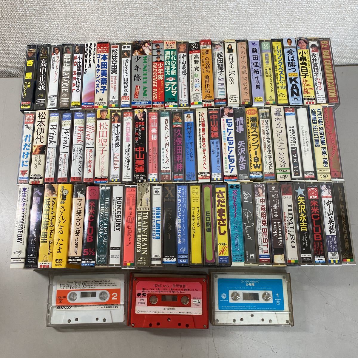 a*☆中古品 邦楽 カセットテープ 大量セット まとめ売り 中森明菜 中山 