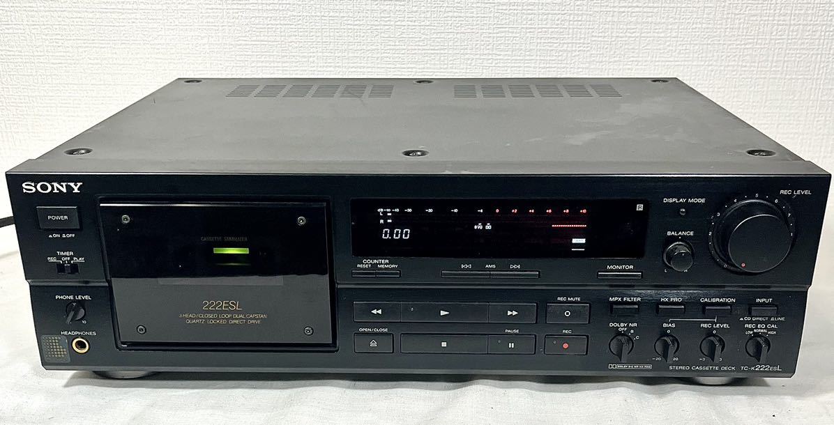 オーディオ機器 SONY TC-K222ESL カセットデッキ ジャンク 通電OK 再生