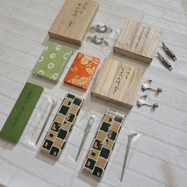 玉》【純銀】『酒器揃』『徳利 盃3客』【179g】共箱 シルバー/銀製/酒