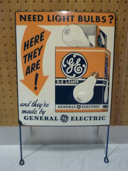 ゼネラルエレクトリック　看板 General Electric Sign GE - Vintage 1950s ヴィンテージ Nameplate ft