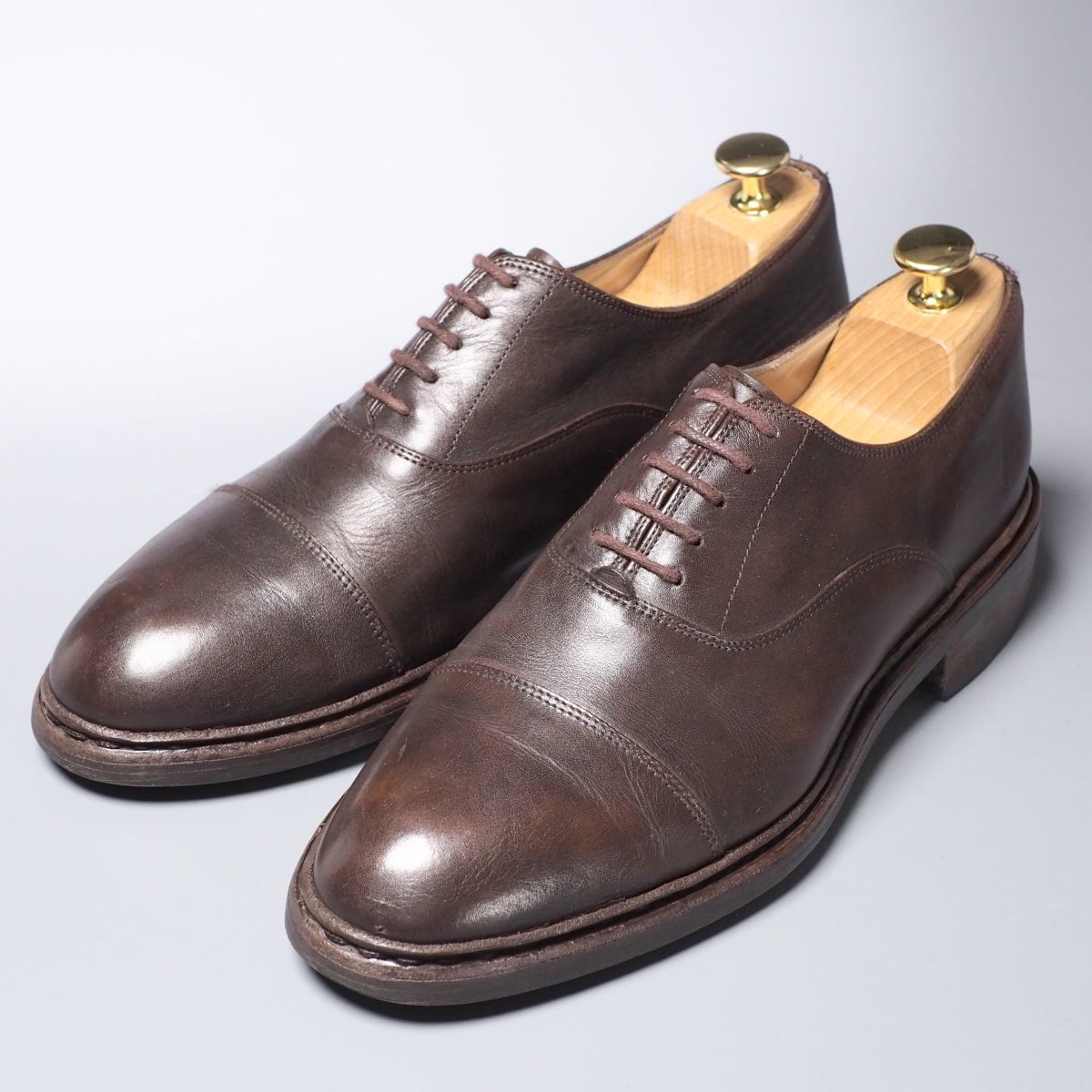  W9925//フランス製 パラブーツ/Paraboot メンズ5.5H/モンターニュ/MONTAIGNE/ストレートチップ/キャップトゥ/レザーシューズ/革靴/茶(パラブーツ)｜売買されたオークション情報、yahooの商品情報をア パラブーツ