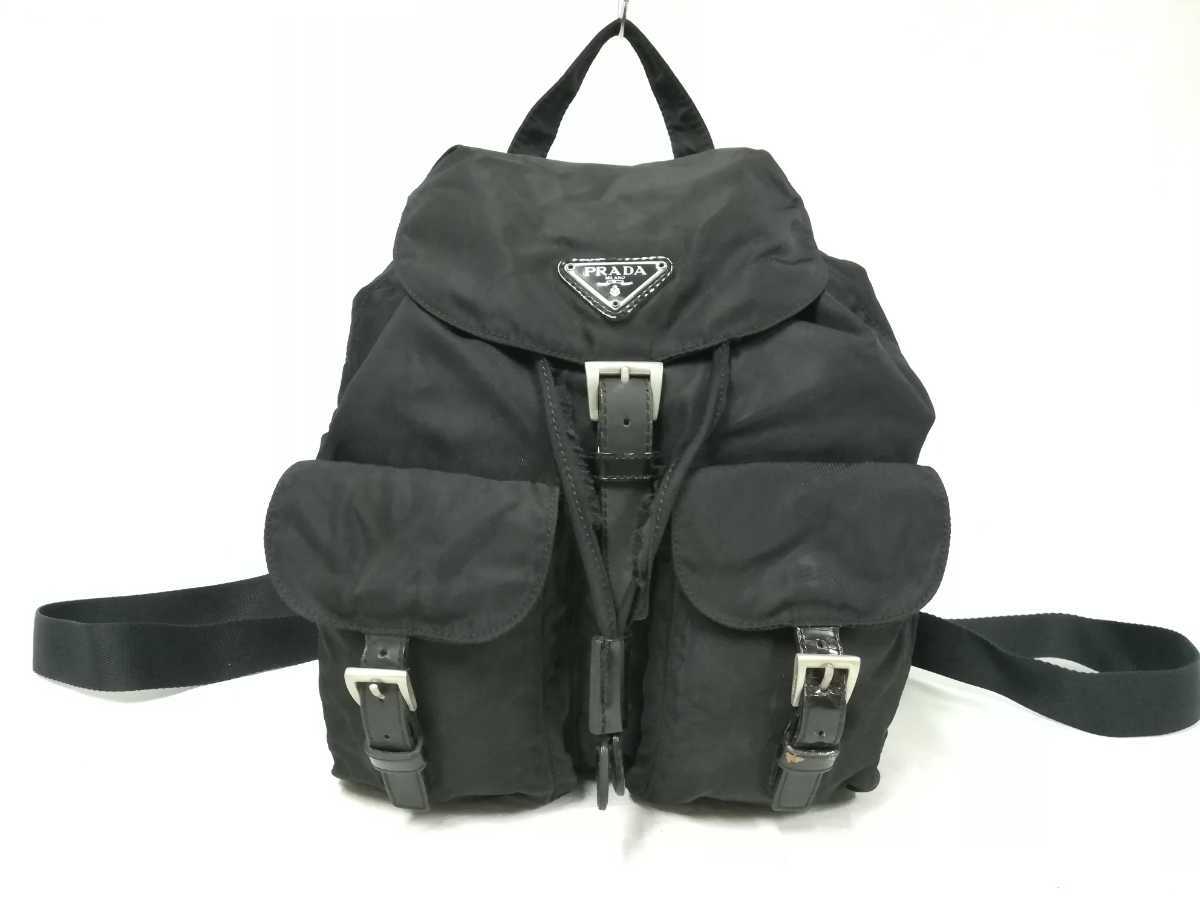PRADA ナイロン プラダ バックパック リュック 三角ロゴ ブラック 