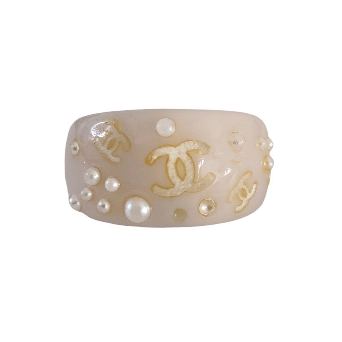 ココマーク CHANEL リング 指輪 シャネル フェイクパール ライン 
