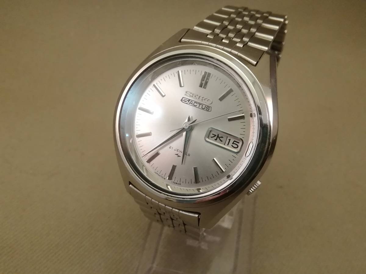 Seiko 0 1 Gem 5アクタス 7019-7080 - 2 腕時計メンズ動作良好SEIKO 