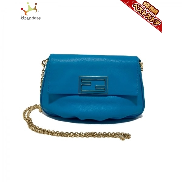 フェンディ FENDI ショルダーバッグ 8M0276 - レザー ブルー チェーンショルダー バッグ(ショルダーバッグ)｜売買されたオークション情報、yahooの商品情報をアーカイブ公開 - オークファン かばん、バッグ