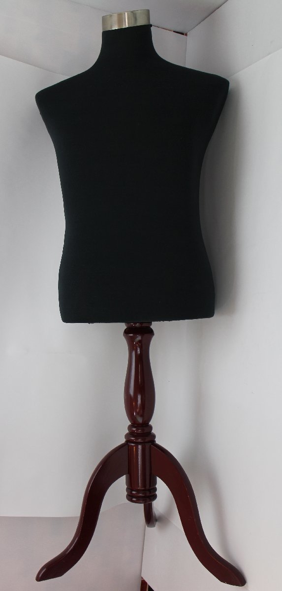 男性 トルソー ブラック 紳士 メンズ マネキン 木製 アンティーク調 猫  