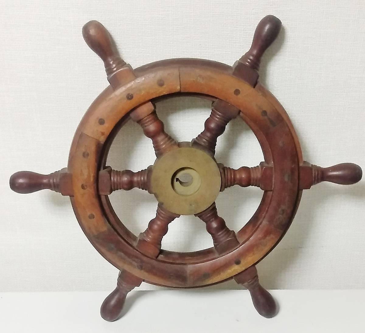 アンティーク 操舵輪 steering wheel 木・真鍮製 【公式通販】
