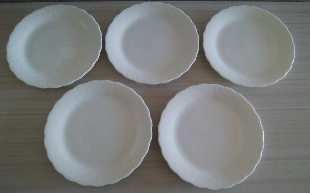 ノリタケ白磁パン皿5枚セット
