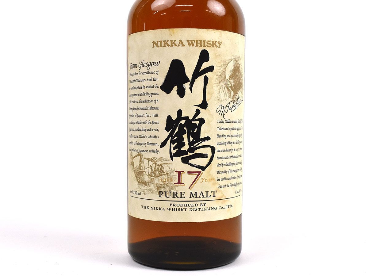 竹鶴 17年 ピュアモルト 未開栓ニッカ MALTウイスキー 113774古酒〇未開