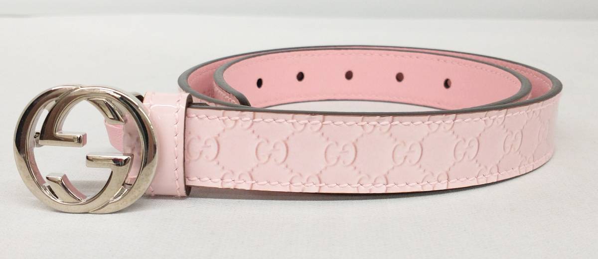 GUCCI エナメルベルト ピンク 【公式通販】