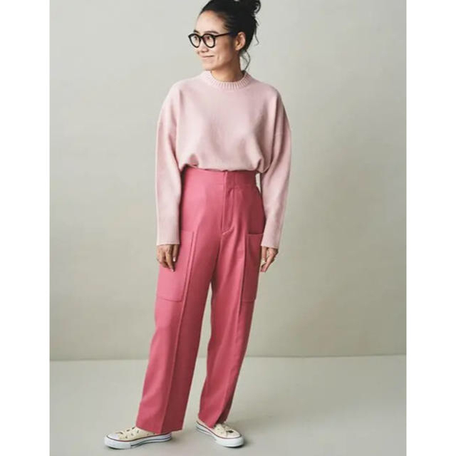 金子綾さん着★トゥモローランド MACPHEE ピンク♪ウールフランネル カーゴパンツ マカフィー