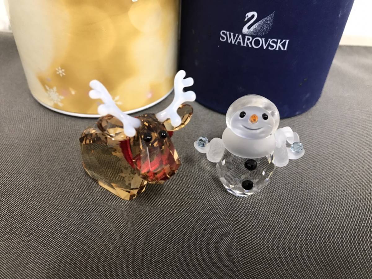 スワロフスキー 雪だるま スノーマン ピンク Dulcisスノーマン