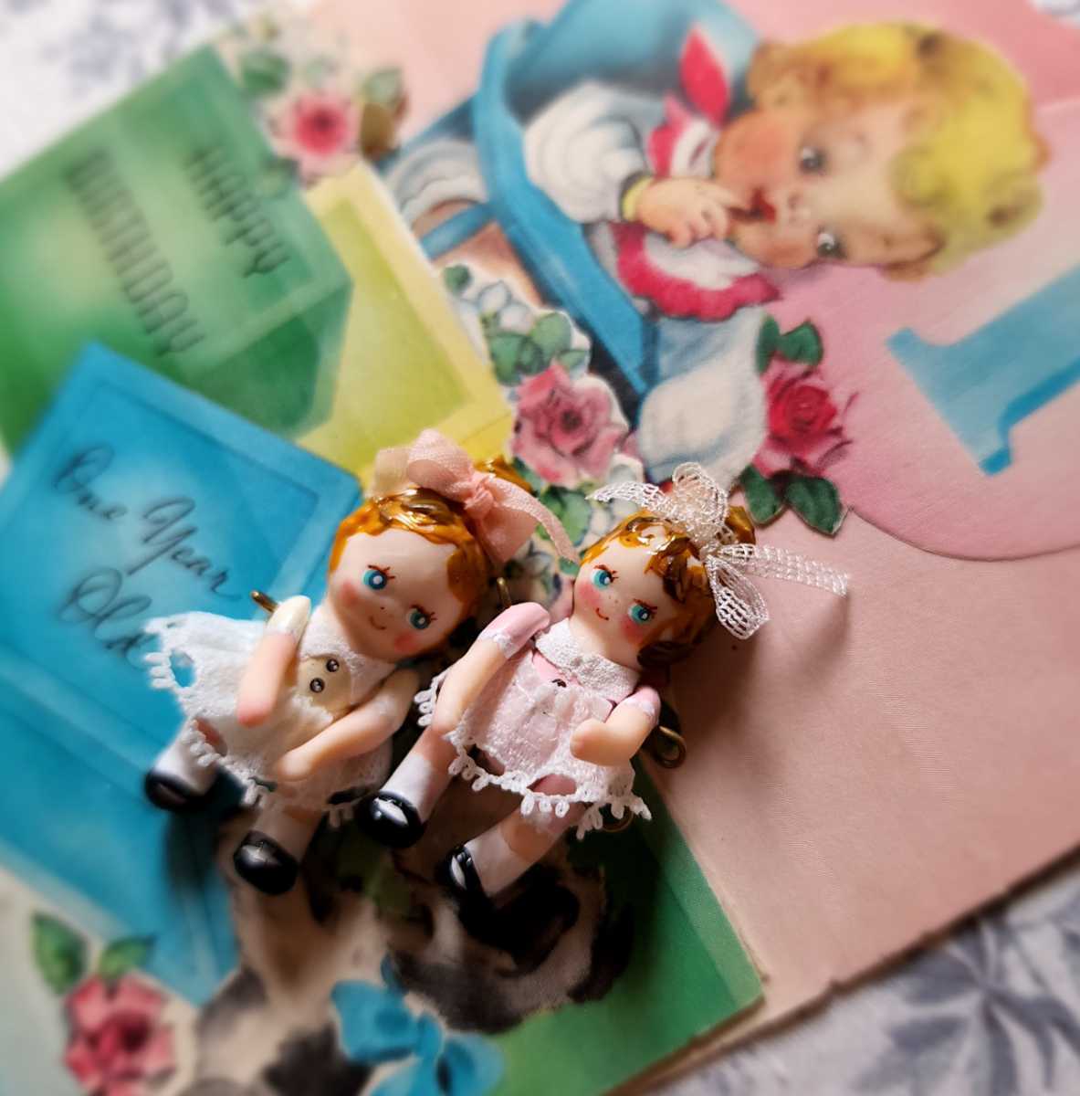  miumoe ③リサ＆リサ 2体 9ピンドール ドールの為のぉ人形 ドールハウス(手作り人形)｜売買されたオークション情報、yahooの商品情報をアーカイブ公開 - オークファン 手作り人形