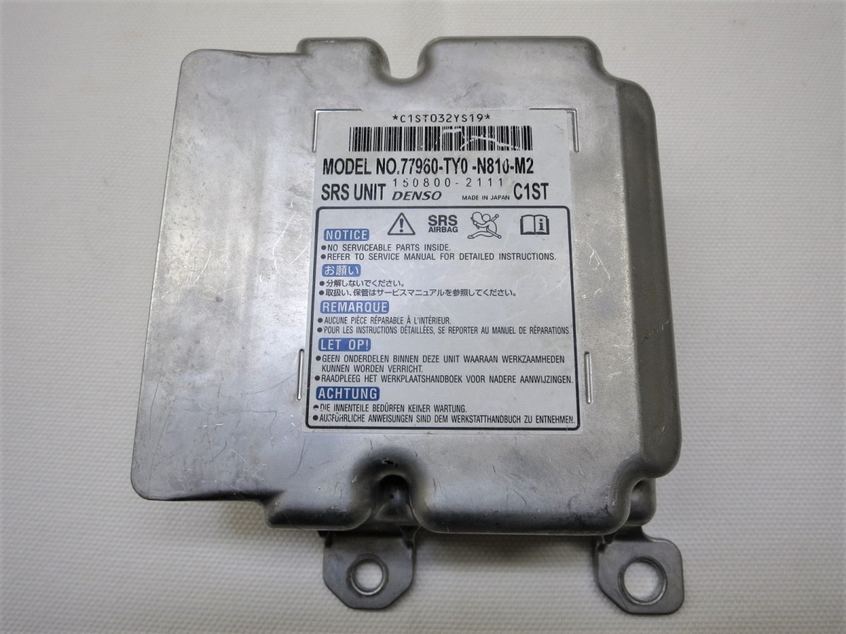 ★保証付★NBOX N-BOX JF1 JF2 エアバック エアーバック コンピューター 77960-TY0-N810-M2 77960-TY0-N81 77960-TYO-N810-M2