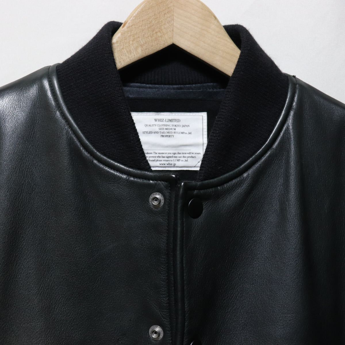 希少【whiz limited × fragment design】レザー 切替/スタジャン 