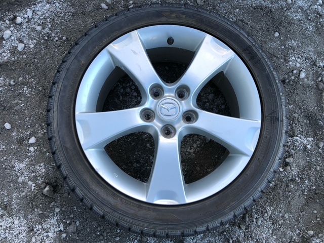 バリ山！ マツダ 純正 205/50R17 スタッドレス タイヤ アルミ 4本 5H