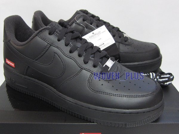 新品 28cm NIKE × Supreme AIR FORCE 1 LOW SP CU9225-001 BLACK/BLACK 
