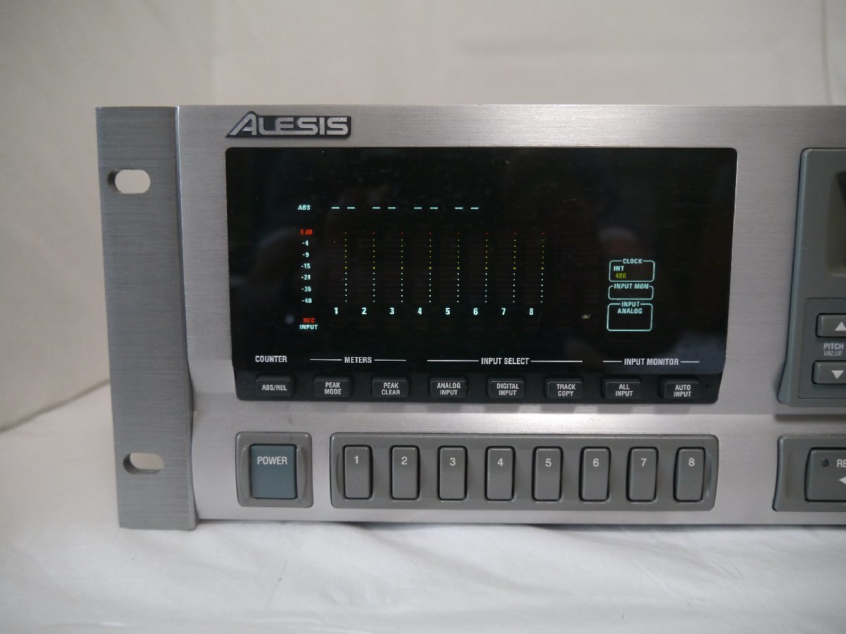 ALESIS ADAT XT デジタルMTR 8トラック（通電・簡易再生確認済） ALESIS ADAT-XT 8Tr Digital MultiTruck Recorder MTR vEr1.06/0362