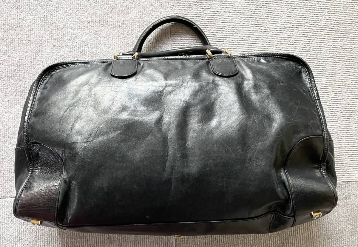 ヴィンテージ スペイン製 LOEWE ロエベ アナグラム レザー ボストン
