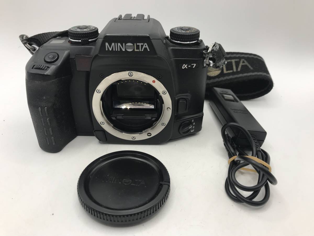 【ジャンク品】MINOLTA α-7 フィルム一眼レフカメラ ボディ 22-1219-08】MINOLTA ミノルタ α-7 カメラボディブラック ジャンク品 α
