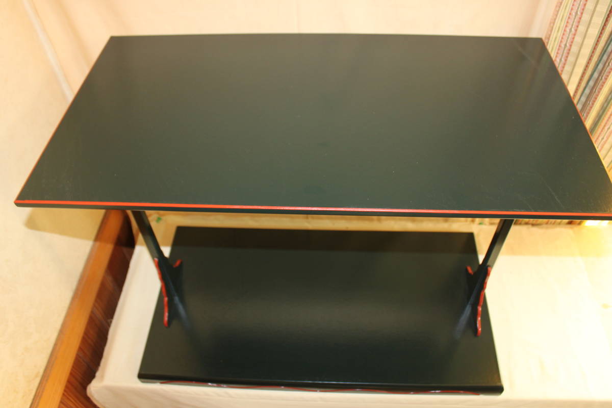 □茶道具 ☆ 宗旦好写 小林 幸斎 及台子 青漆爪紅 棚 組立