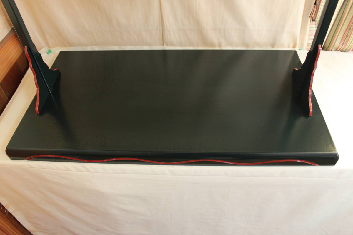 □茶道具 ☆ 宗旦好写 小林 幸斎 及台子 青漆爪紅 棚 組立