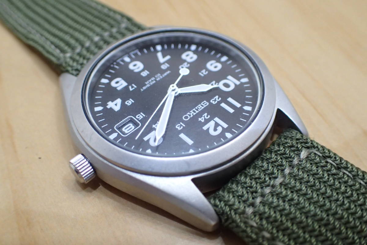 SEIKO/セイコー 7N42-8260 ◇ミリタリー/夜光付き針 メンズ腕時計