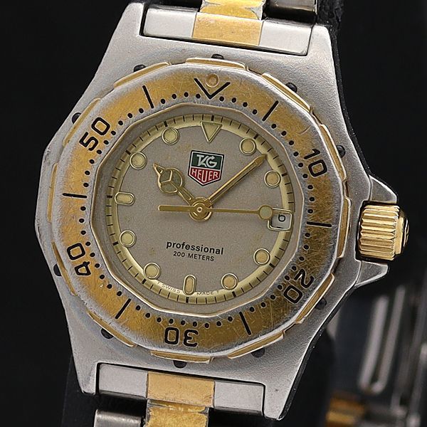 1円 稼働 良品 タグホイヤー 934.208 QZ プロフェッショナル200M