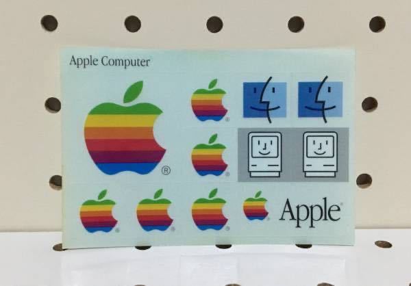 【デッドストック 希少 90s USA】APPLE COMPUTER SUSAN KARE HAPPY MAC STICKER SHEET (11pcs) アップルコンピュータ ステッカー シート #q_1