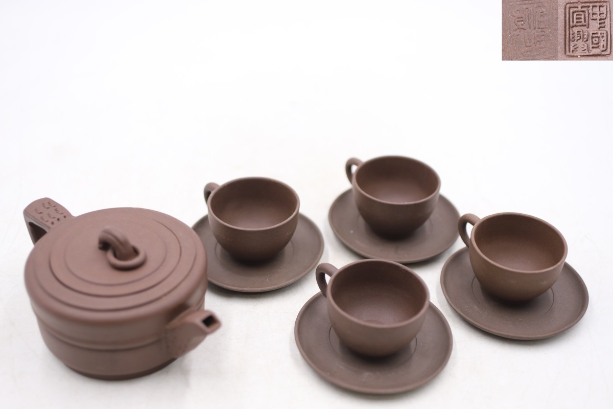 【SALE，新作登場】 中国宜興 煎茶器揃 急須/煎茶碗/茶托 茶道具 E7577(その他)｜売買されたオークション情報、yahooの商品情報をアーカイブ公開 - オークファン 骨董陶磁器一般