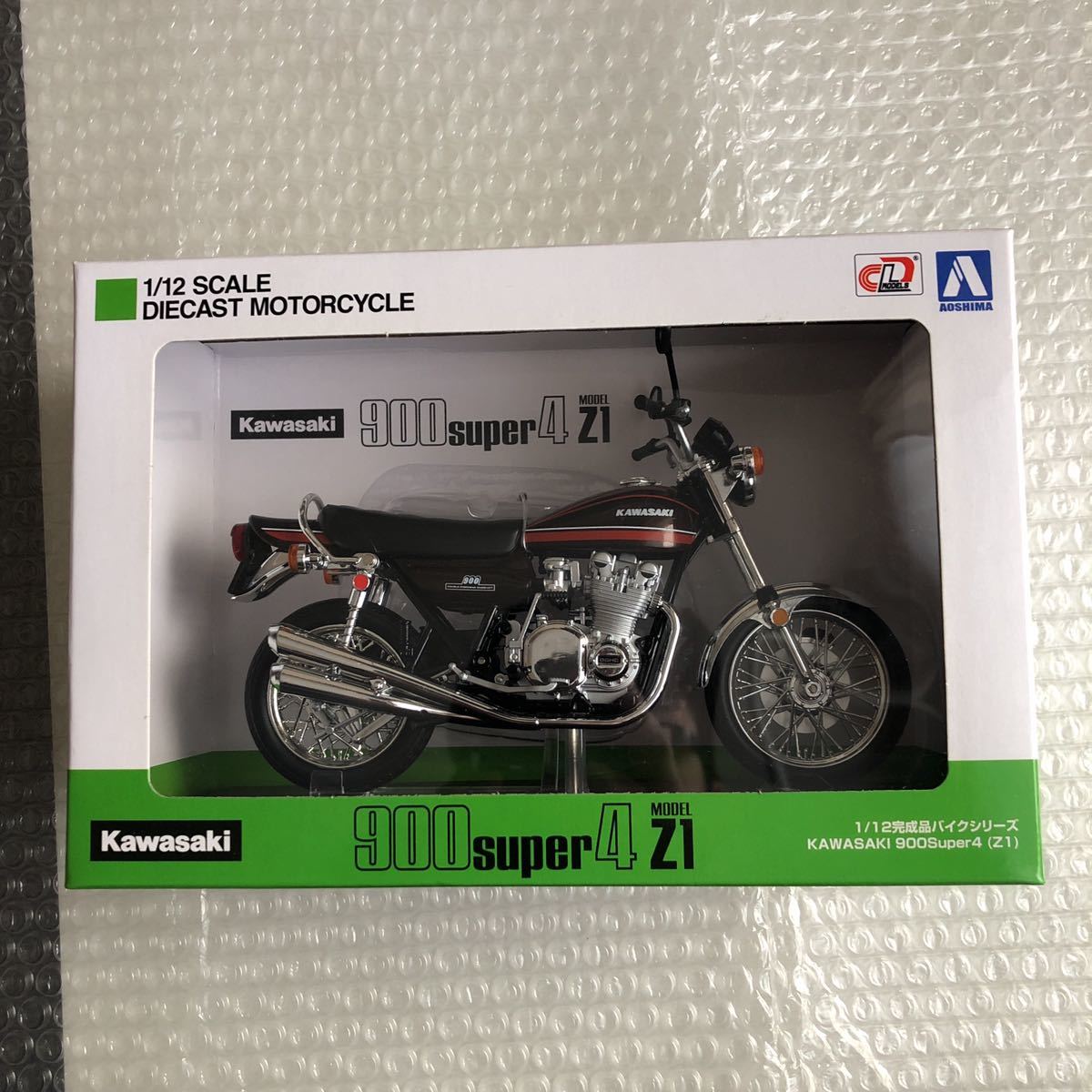 新品未使用 1/12 完成品 バイク カワサキ KAWASAKI アオシマ AOSHIMA