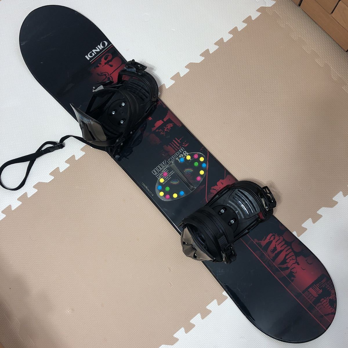 年始対応　送料全国1，000円　中古　128cm　キッズ幼児子供　スノーボードビンディングセット