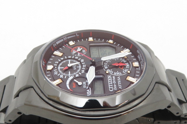 1円～【動作品】 CITIZEN シチズン ATTESA アテッサ U600-T012531 電波 ソーラー メンズ 腕時計 20周年記念モデル　12-16-13