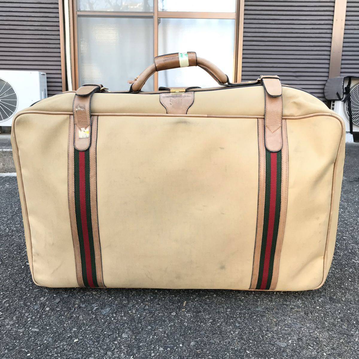 GUCCIグッチ オールレザー クレストヒステリアボストンバッグ GUCCI