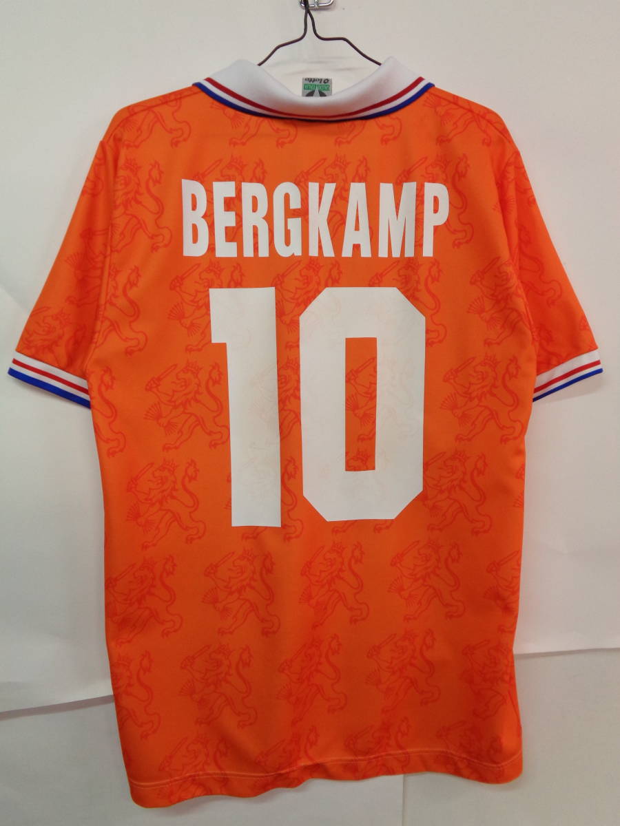 正規品中古☆ベルカンプ＃10☆オランダ代表1994Hオレンジ Mサイズ位