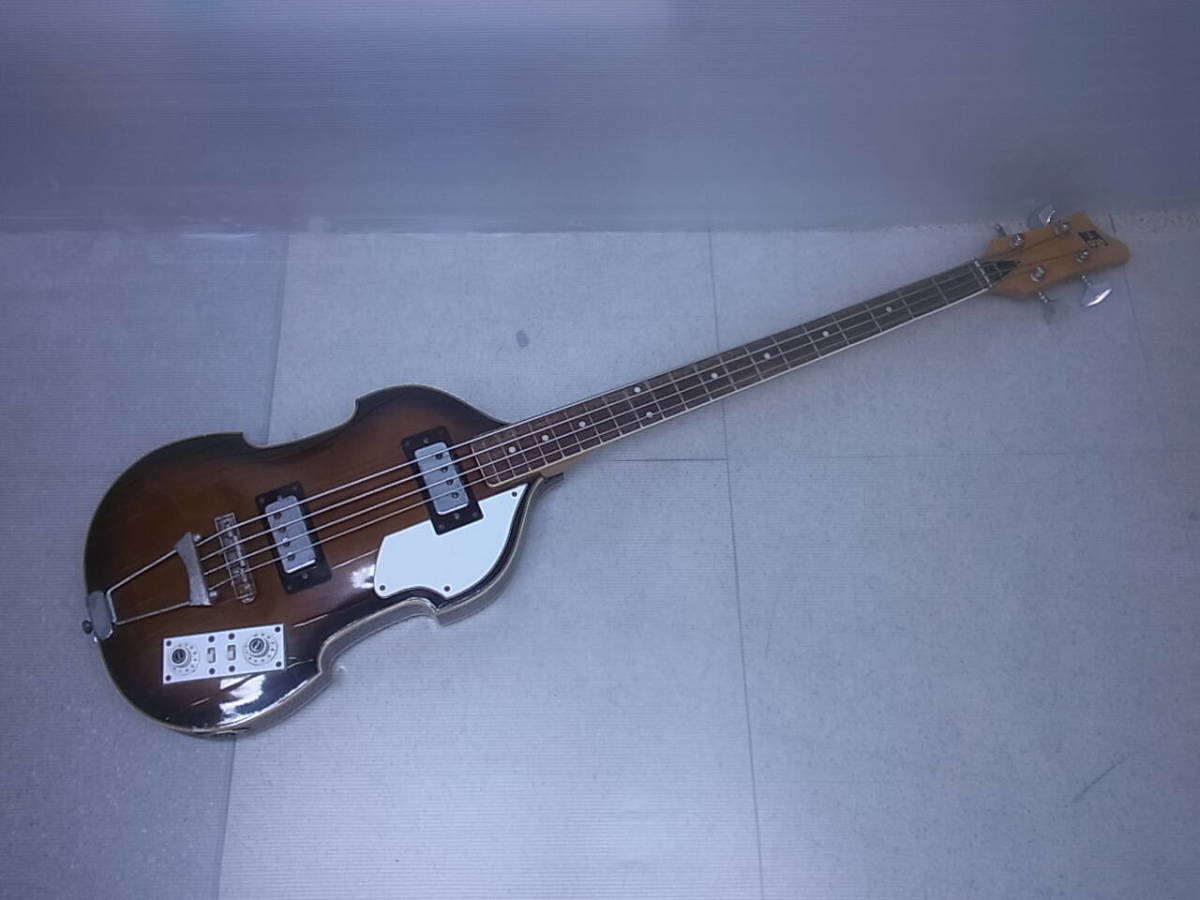 □W/253☆グヤトーン GUYATONE☆エレキベース☆変形タイプ バイオリン  