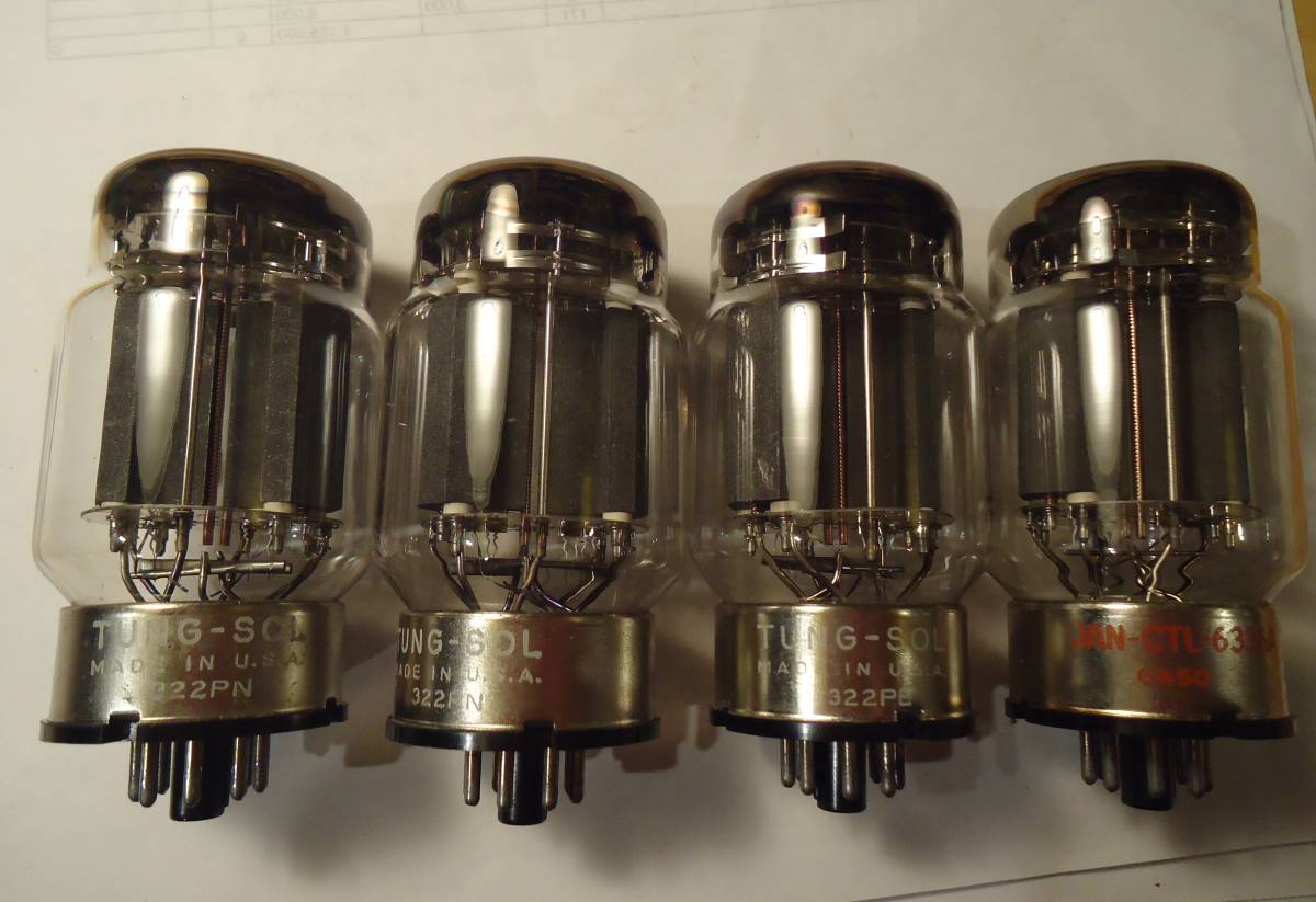 真空管　６３３６Ａ　TUNG-SOL　４本