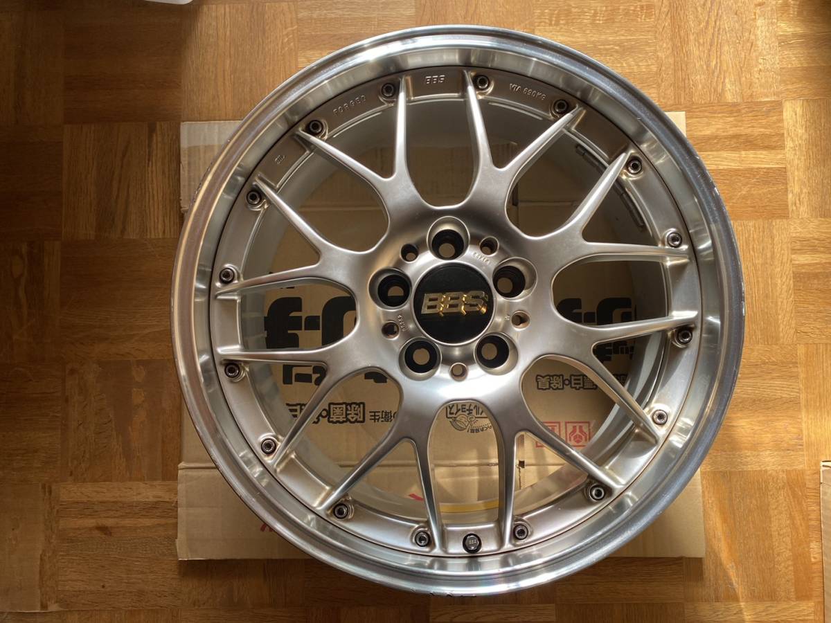 美品 現行品 鍛造 BBS RS-GT DS ダイヤモンドシルバー 18インチ 8J+43 