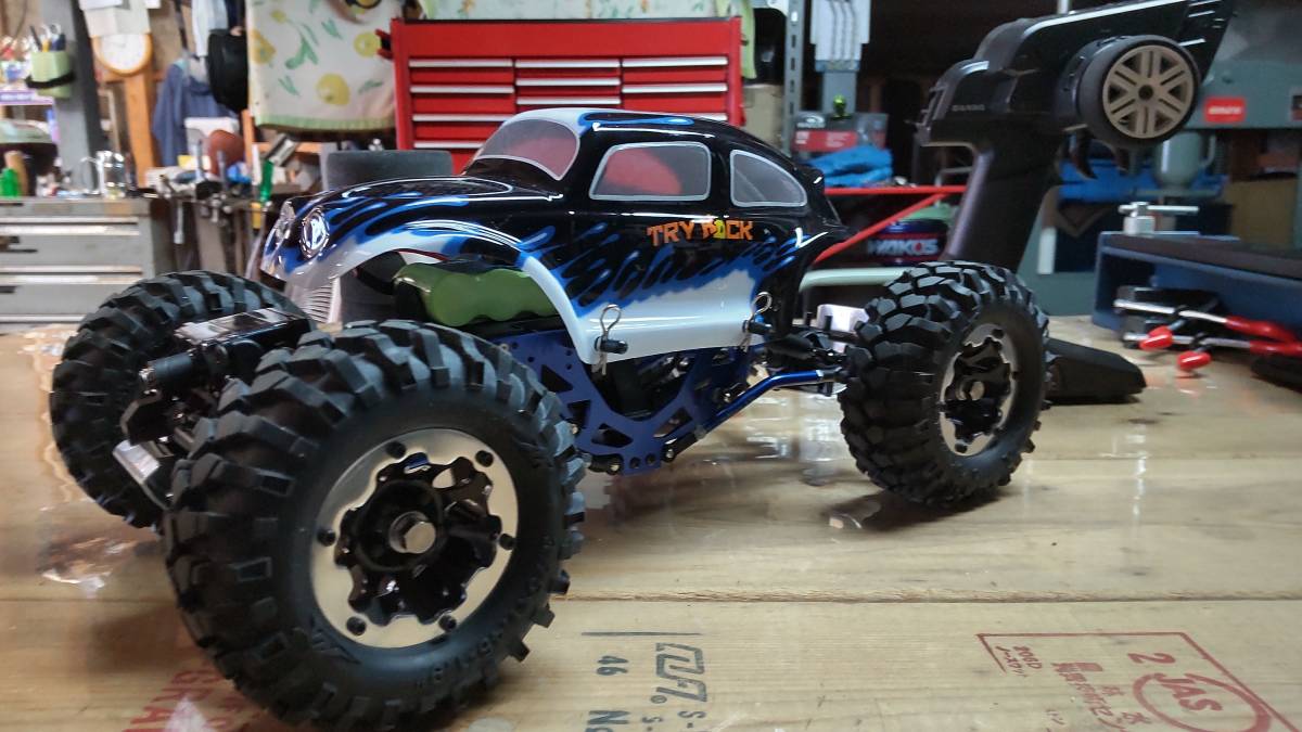 サンワ 1/18 ロック クローラー トライロック　RTR SANWA TRY ROCK 4WD カスタム スペアパーツ付き　作動確認済み。