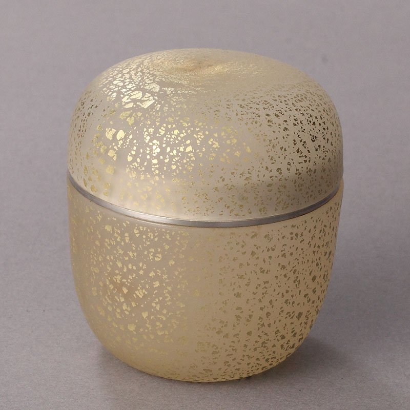 田渕香雪 吹きガラス 棗 金彩 共箱 茶道具 茶入 茶器 現代工芸 作家物 田渕香雪 吹きガラス 棗 金彩 共箱 茶道具 茶入 茶器 現代工芸