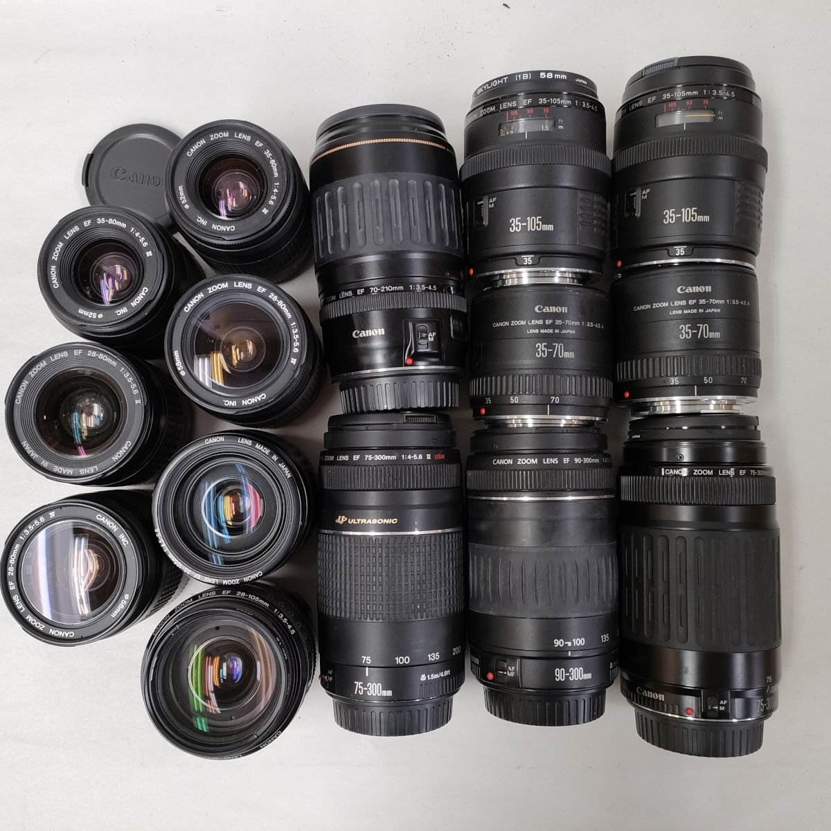 CANON EFマウント 28-80 28-105 35-105 70-210 75-300 90-300 他 レンズ 15点セット まとめ ●ジャンク品 [5588TMC]